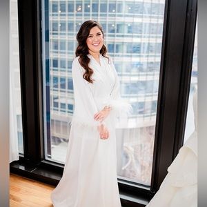 Feathered robe from Etsy vendor size large